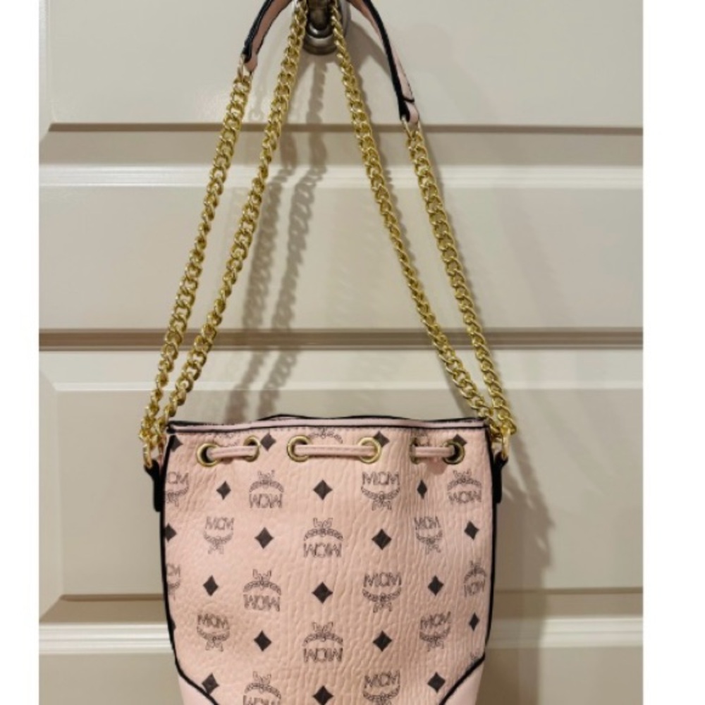 (NWOT) MCM Crossbody Bucket Purse - Pink - Picture 5 of 14